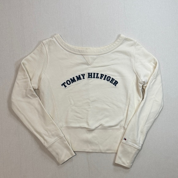 Tommy Hilfiger Tops - Tommy Hilfiger Women's Cream Sweatshirt
